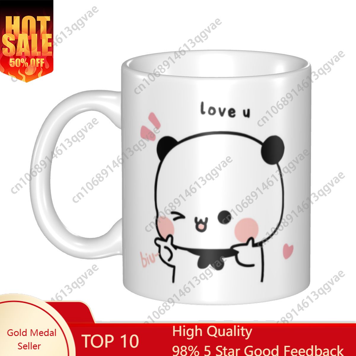 Coffee Tea Love - DIY Finger Guns Love Ceramic Mug