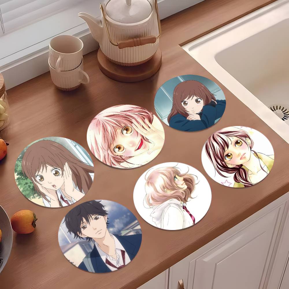 Coffee Tea Love - Love Cartoon Style Anime Blue Spring
