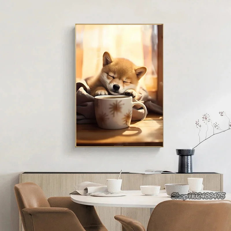 Cute Dogs Golden Retriever Fre - Coffee Tea Poster recensione e prezzo