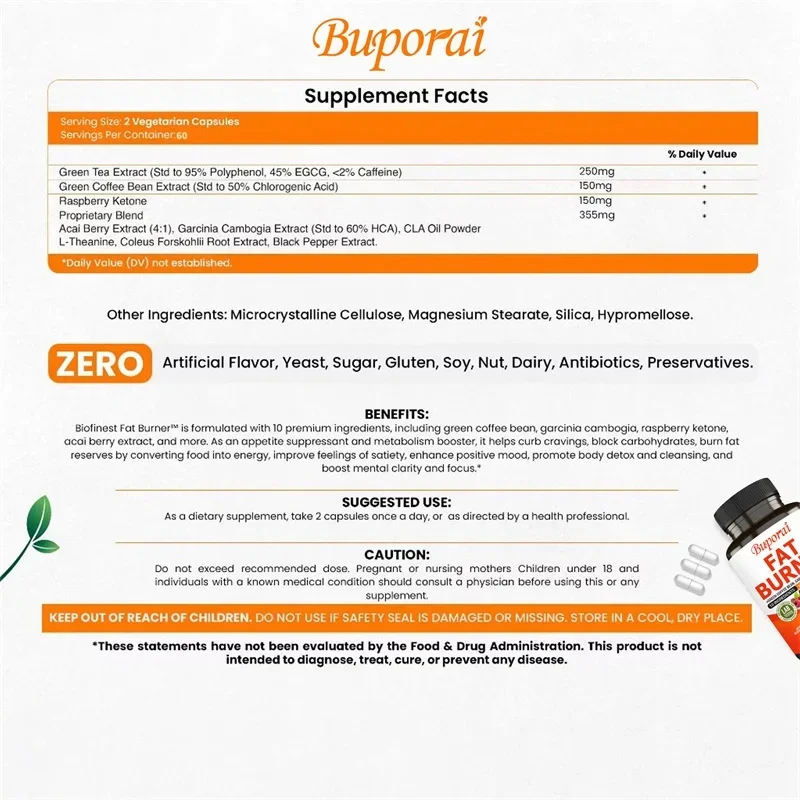 Fat Burner Capsules - Healthy  - Coffee Tea For Weight Loss recensione e prezzo
