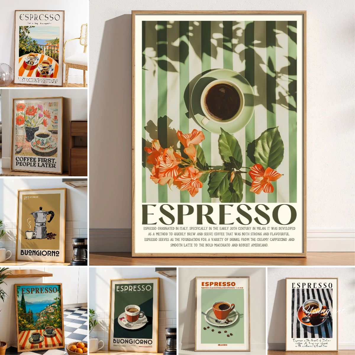Italian Espresso Coffee Canvas - Coffee Tea Poster recensione e prezzo
