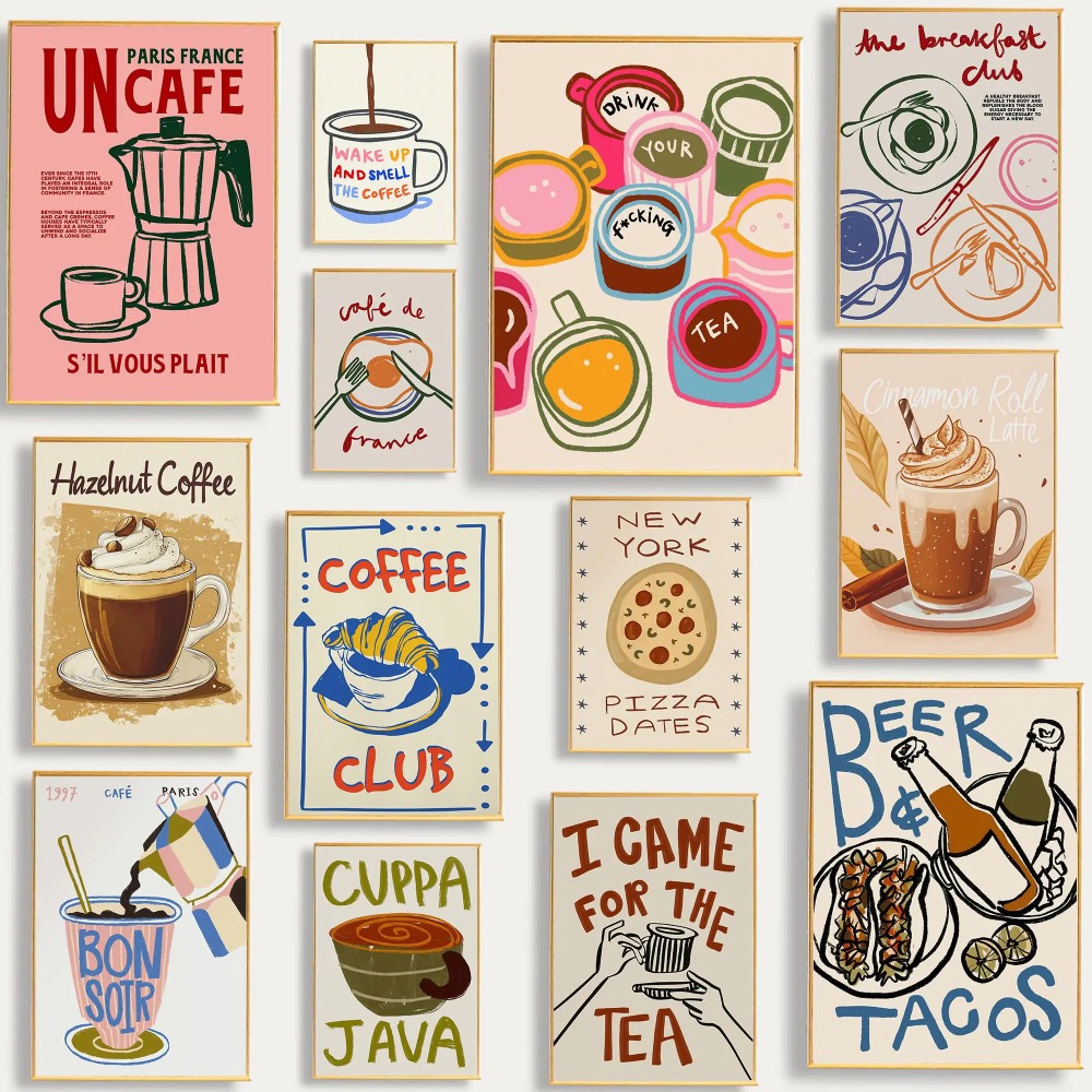 Coffee Shop Afternoon Tea Croi - Coffee Tea Poster recensione e prezzo