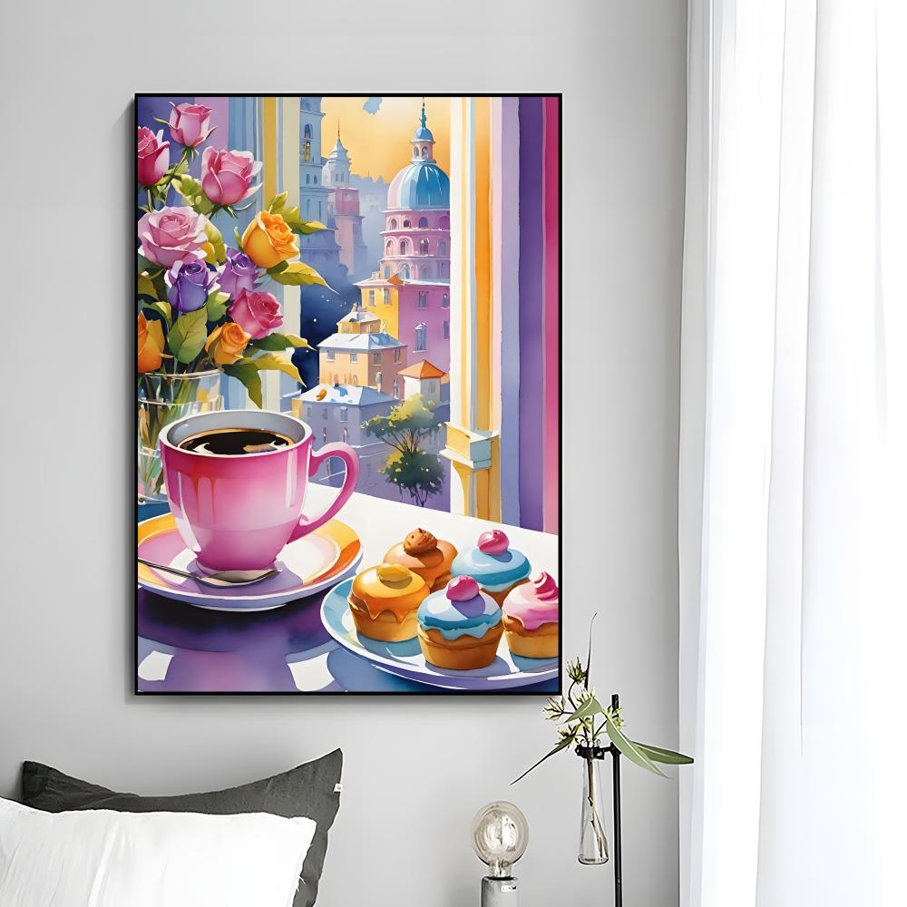 Sweet Cozy Delicate Art A-Afte - Coffee Tea Poster recensione e prezzo