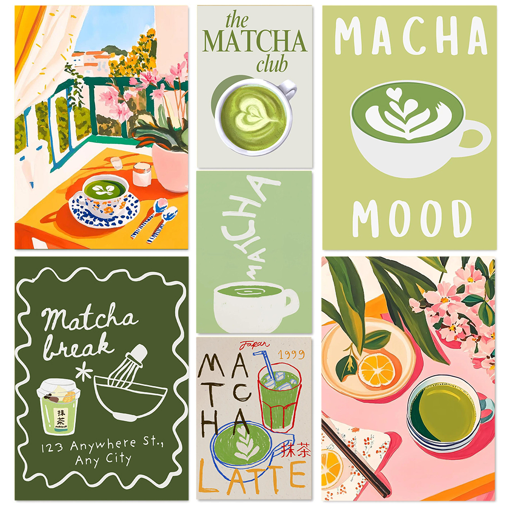 Minimalist Fashion Matcha Gree - Coffee Tea Poster recensione e prezzo