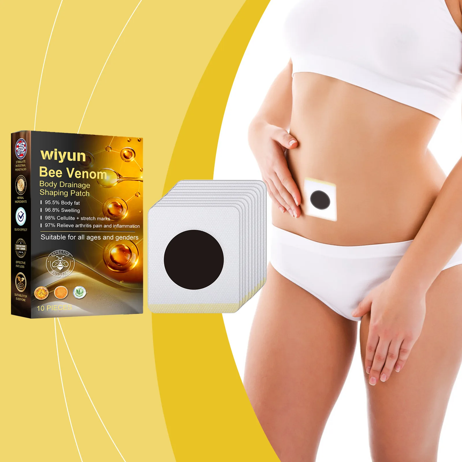 Bee Venom Body Slimming Patche - Coffee Tea For Weight Loss recensione e prezzo