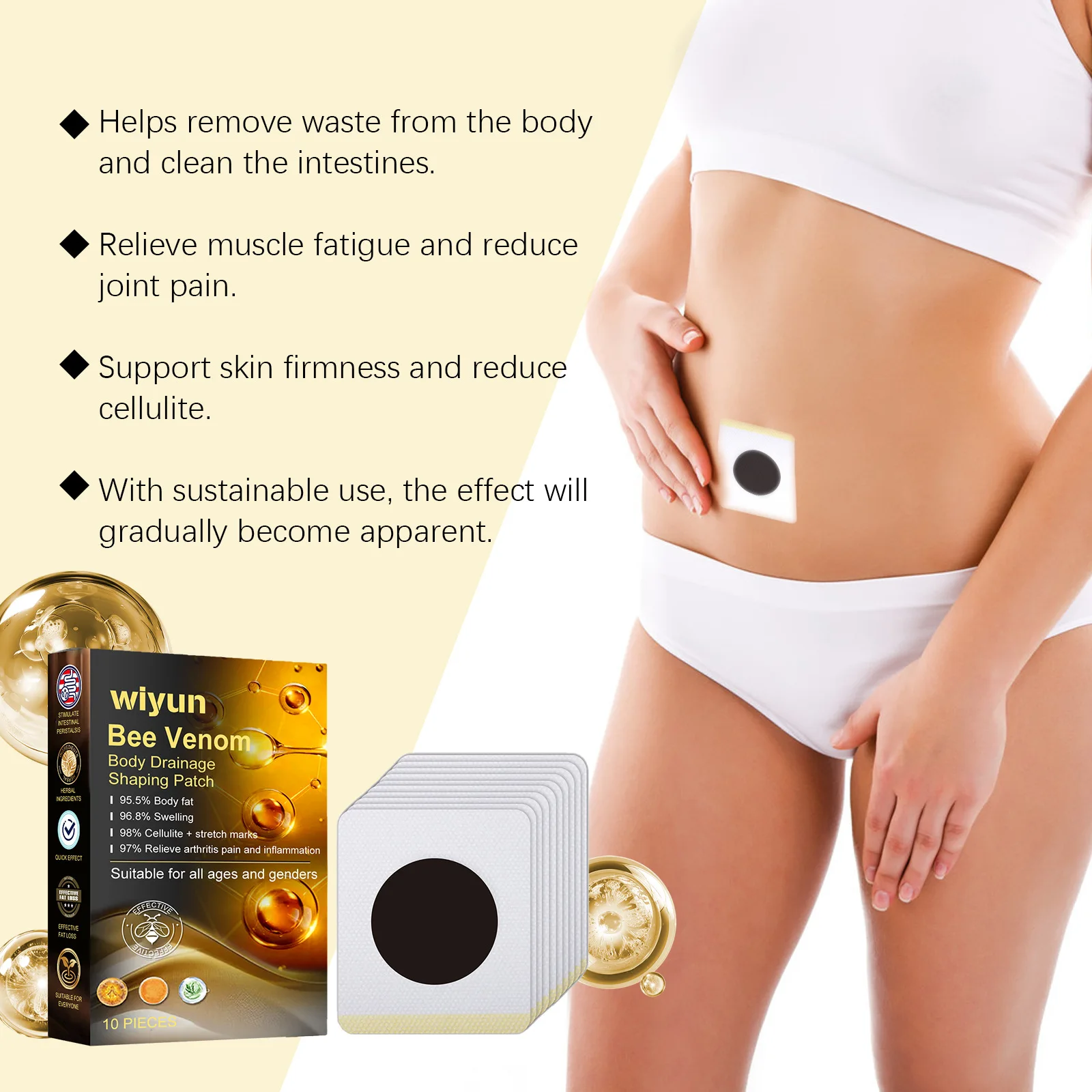 Bee Venom Body Slimming Patche - Coffee Tea For Weight Loss recensione e prezzo