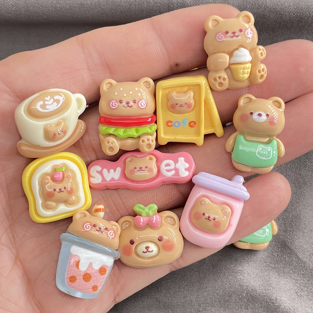 10pcs Kawaii Cartoon Milk Tea  - Coffee Tea Love recensione e prezzo