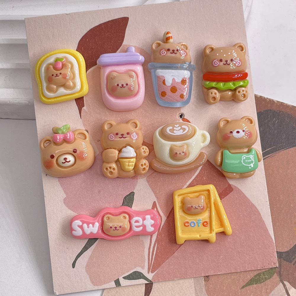 10pcs Kawaii Cartoon Milk Tea  - Coffee Tea Love recensione e prezzo