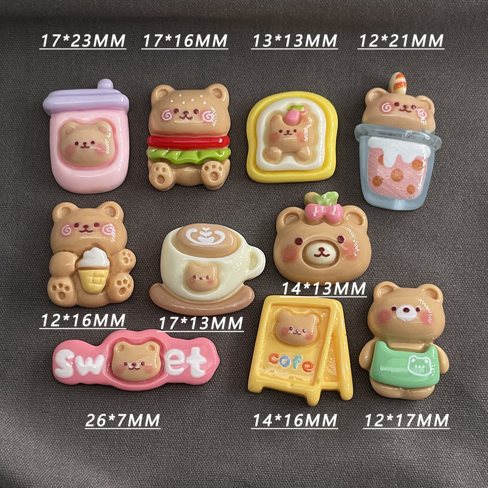 10pcs Kawaii Cartoon Milk Tea  - Coffee Tea Love recensione e prezzo