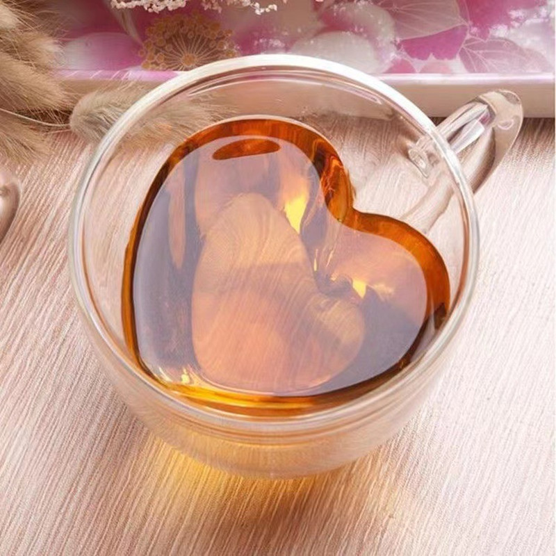 Heart Love Shaped Glass Mug Do - Coffee Tea Love recensione e prezzo