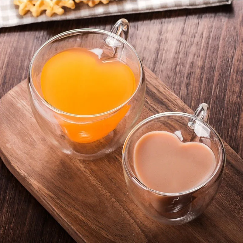 Heart Love Shaped Glass Mug Do - Coffee Tea Love recensione e prezzo